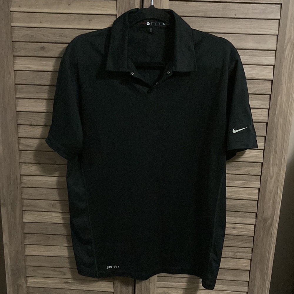 NWOT - Nike Tiger Woods Collection Dri Fit Black 1/4 Snap Men’s Shirt (M) - Picture 4 of 10